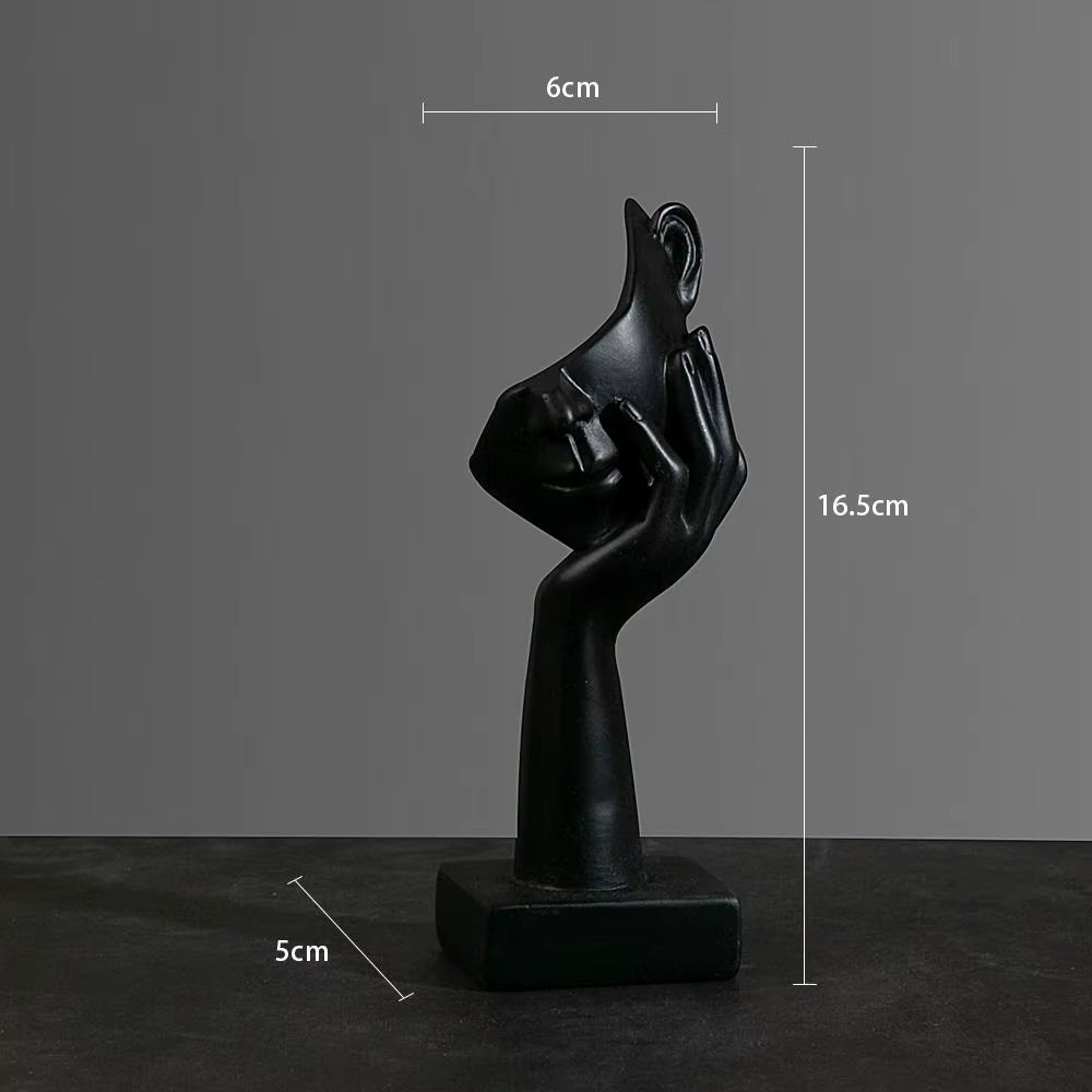 Resin Abstract Statue Desktop Ornaments Sculpture Figurines Face Character Nordic Light Luxury Art Crafts Office Home Decor