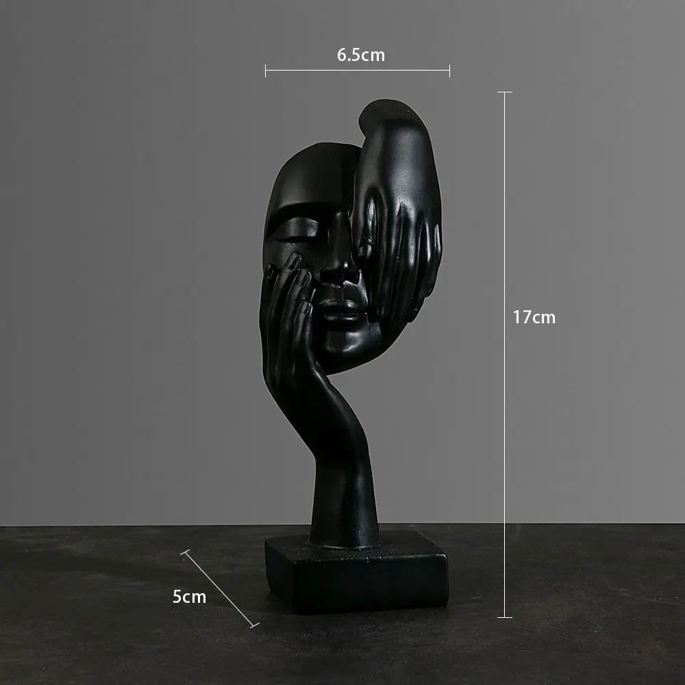 Resin Abstract Statue Desktop Ornaments Sculpture Figurines Face Character Nordic Light Luxury Art Crafts Office Home Decor