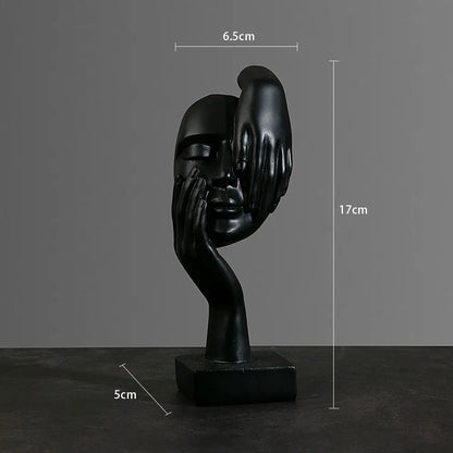 Resin Abstract Statue Desktop Ornaments Sculpture Figurines Face Character Nordic Light Luxury Art Crafts Office Home Decor